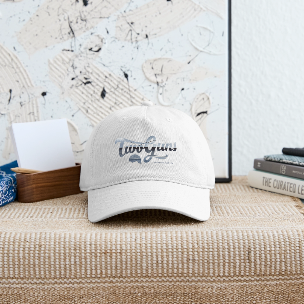 Two Guns x CDB Manhattan Beach Organic Baseball Cap - white