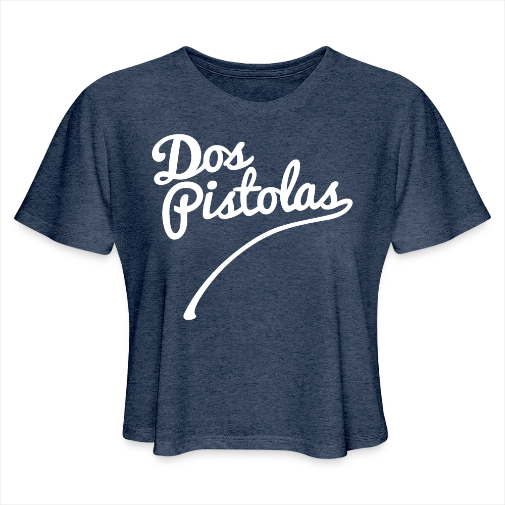 Women's Cropped T-Shirt - heather navy