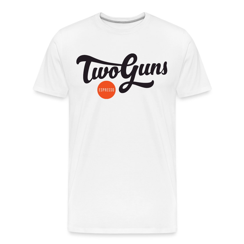 Men’s Premium Organic T-Shirt Two Guns Print - white
