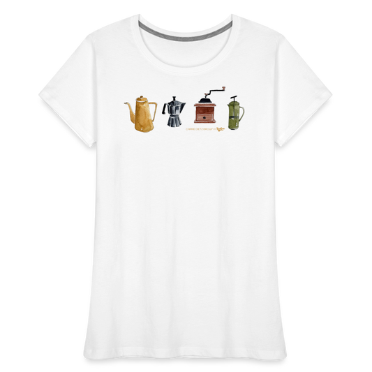 Coffee Things - Carrie Dietz Brown x Two Guns Women’s Tee - white