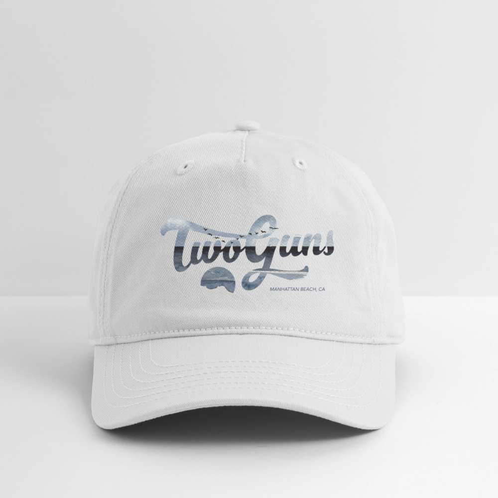 Two Guns x CDB Manhattan Beach Organic Baseball Cap - white