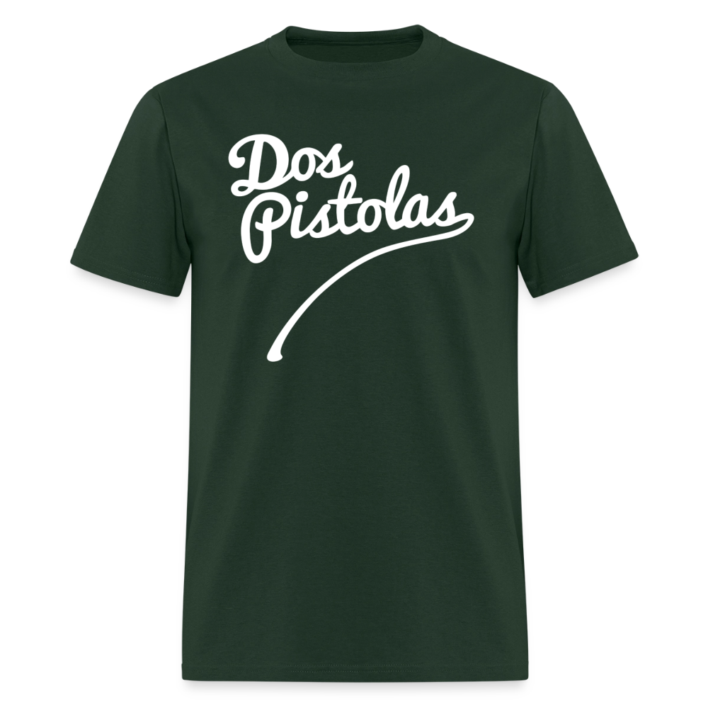 Men’s Premium Organic T-Shirt Dos Pistolas Print - forest green