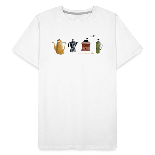 Coffee Things - Carrie Dietz Brown x Two Guns Men’s Tee - white