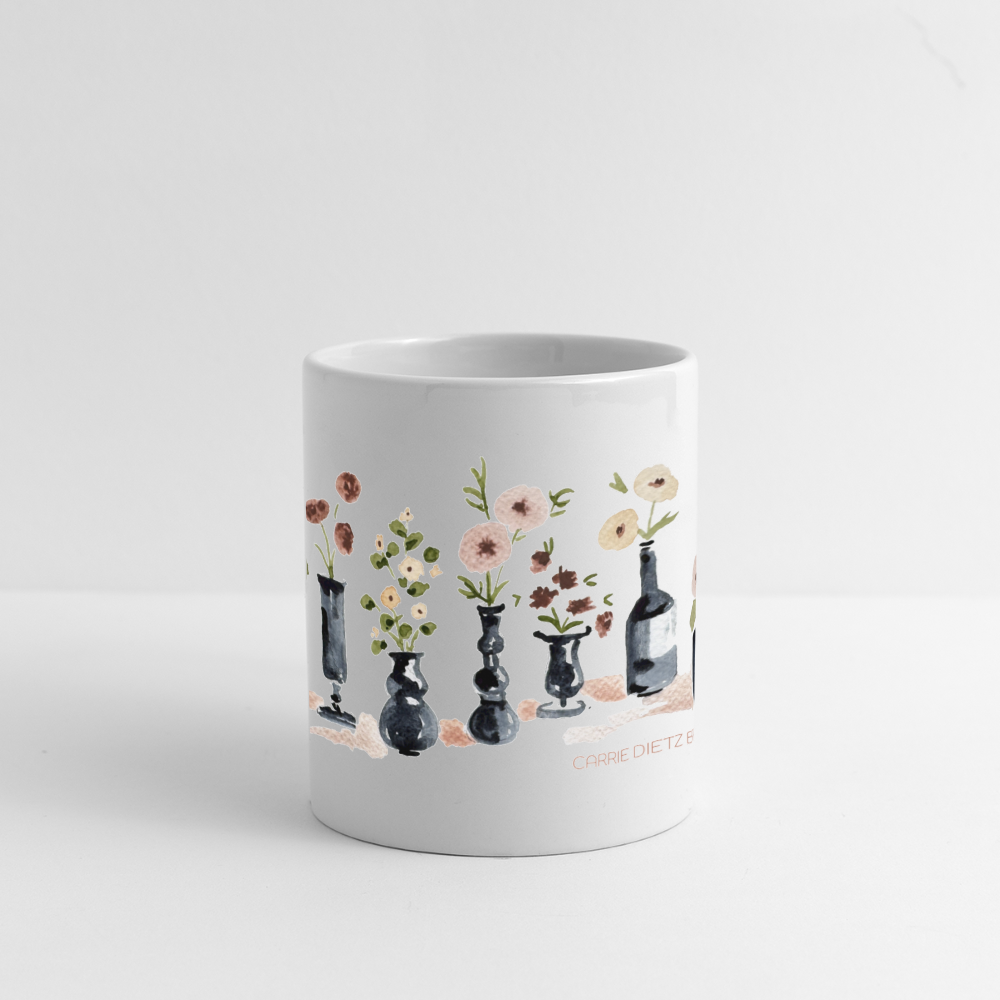 Vases and Flowers - Carrie Dietz Brown X Two Guns Mug - white