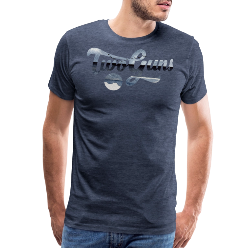Carrie Dietz Brown Manhattan Beach Print Unisex Tee - heather blue