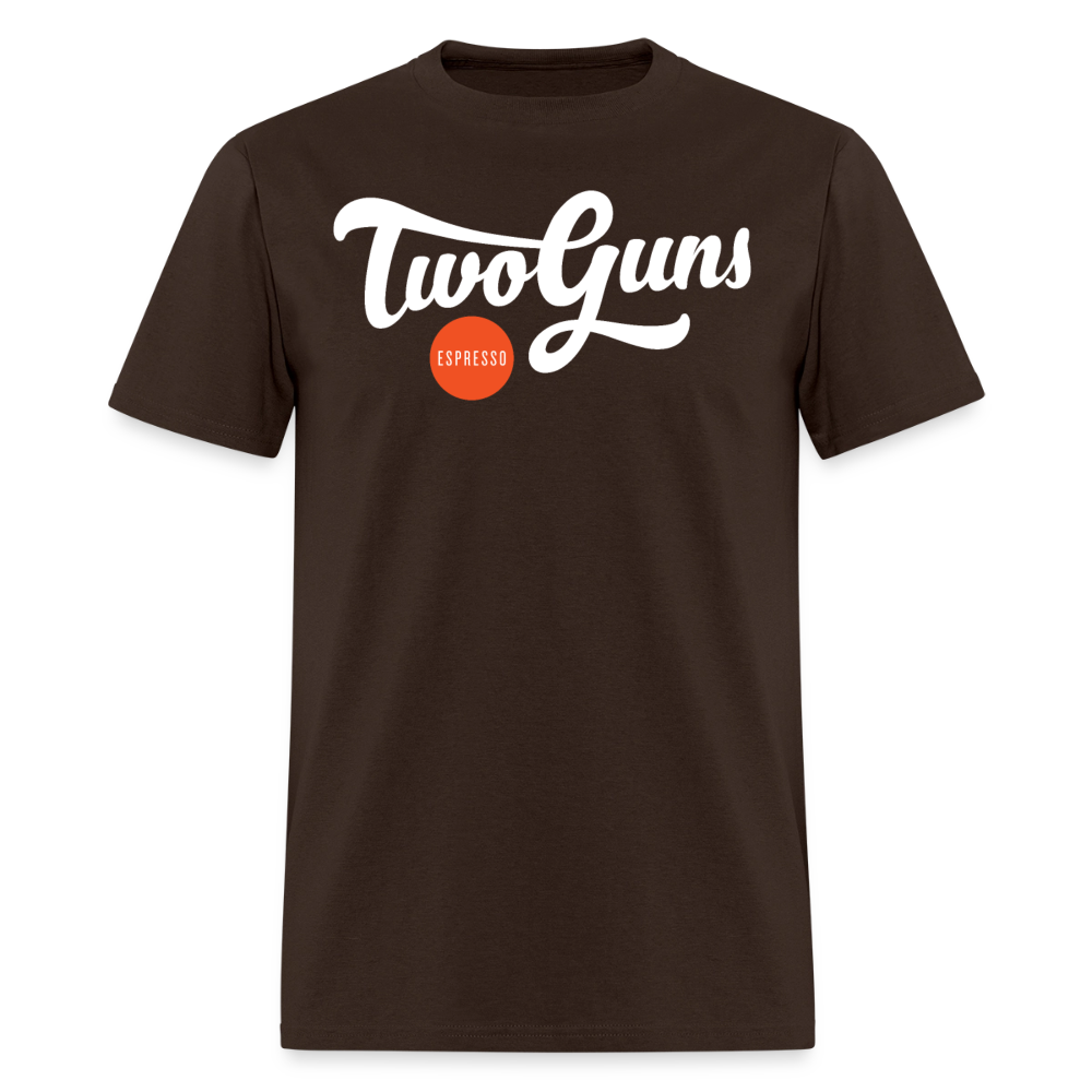Men’s Premium Organic T-Shirt Two Guns Print - brown