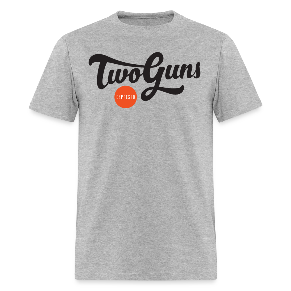 Men’s Premium Organic T-Shirt Two Guns Print - heather gray