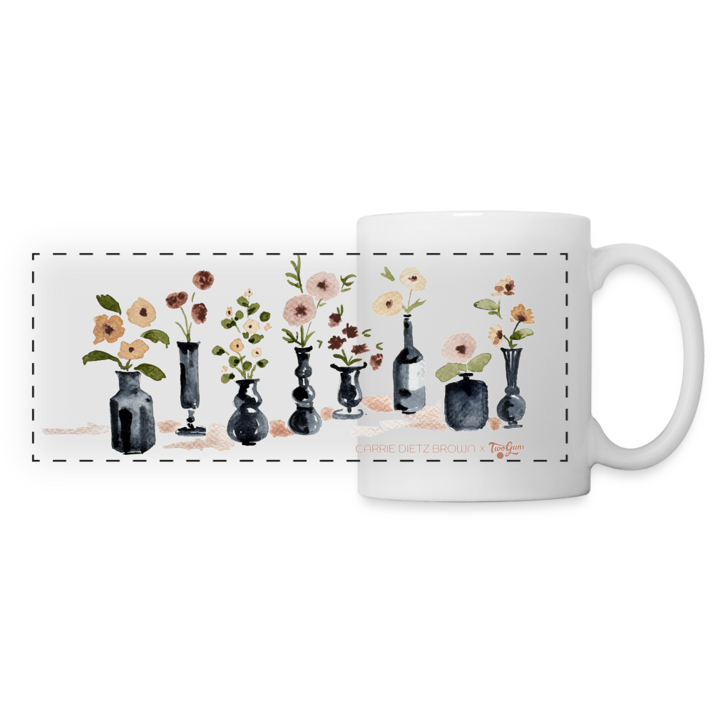 Vases and Flowers - Carrie Dietz Brown X Two Guns Mug - white