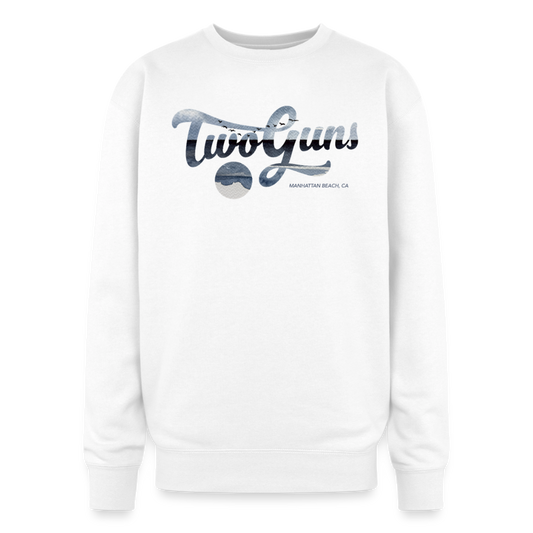 Two Guns x CDB Manhattan Beach Oversized Crewneck Sweatshirt - white