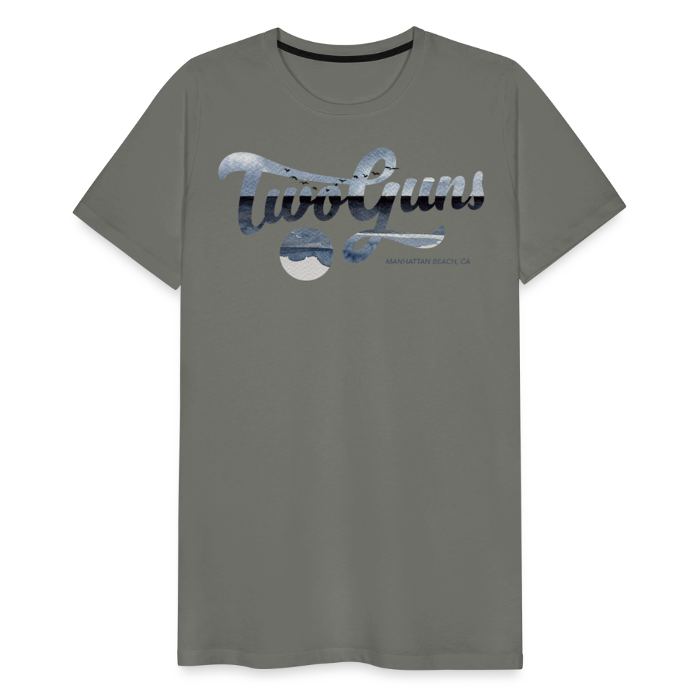 Carrie Dietz Brown Manhattan Beach Print Unisex Tee - asphalt gray