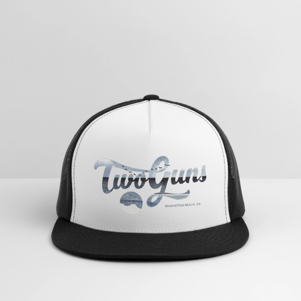 Two Guns x CDB Manhattan Beach Trucker Hat - white/black