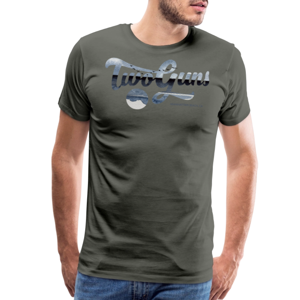 Carrie Dietz Brown Manhattan Beach Print Unisex Tee - asphalt gray