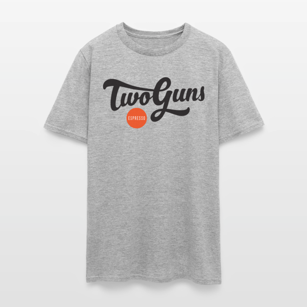 Men’s Premium Organic T-Shirt Two Guns Print - heather gray