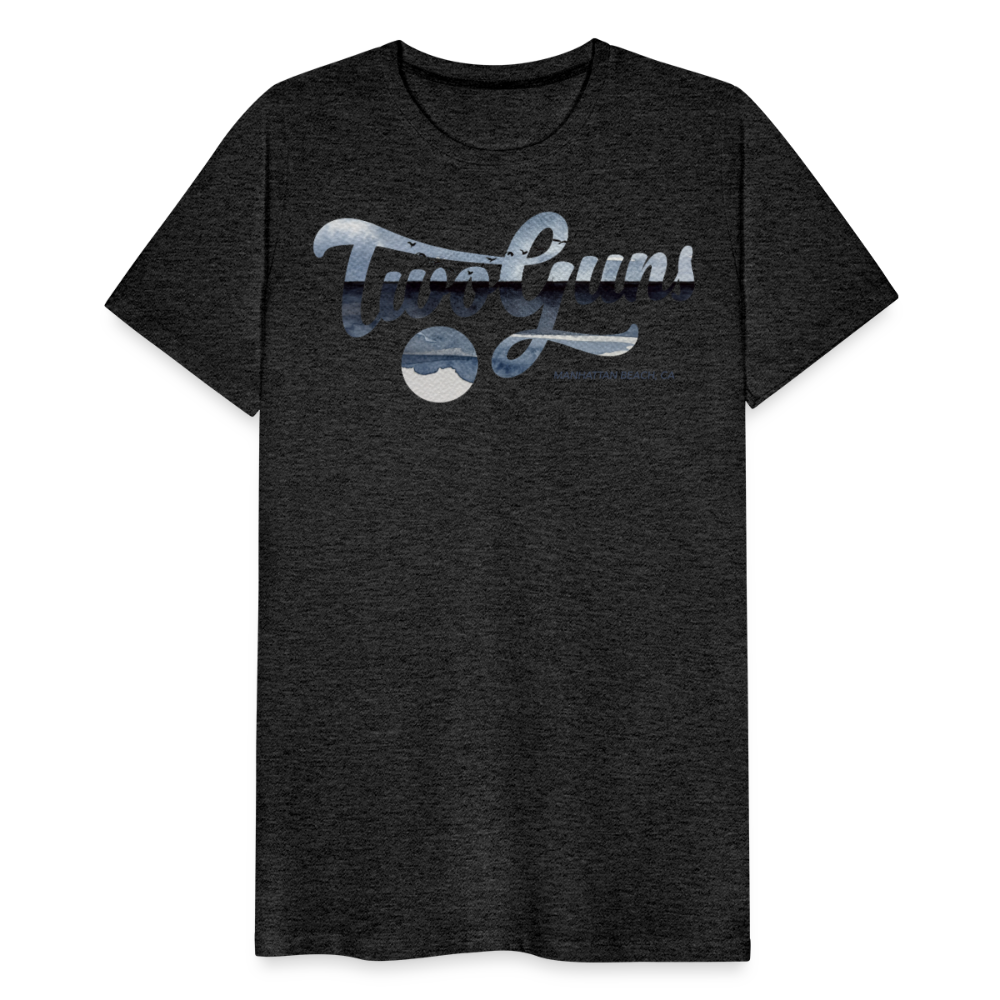 Carrie Dietz Brown Manhattan Beach Print Unisex Tee - charcoal grey