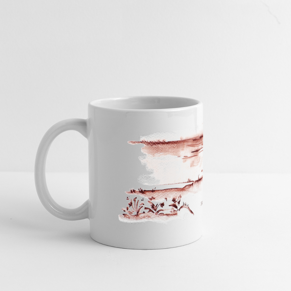 Monochrome Seascape - Carrie Dietz Brown x Two Guns Mug - white