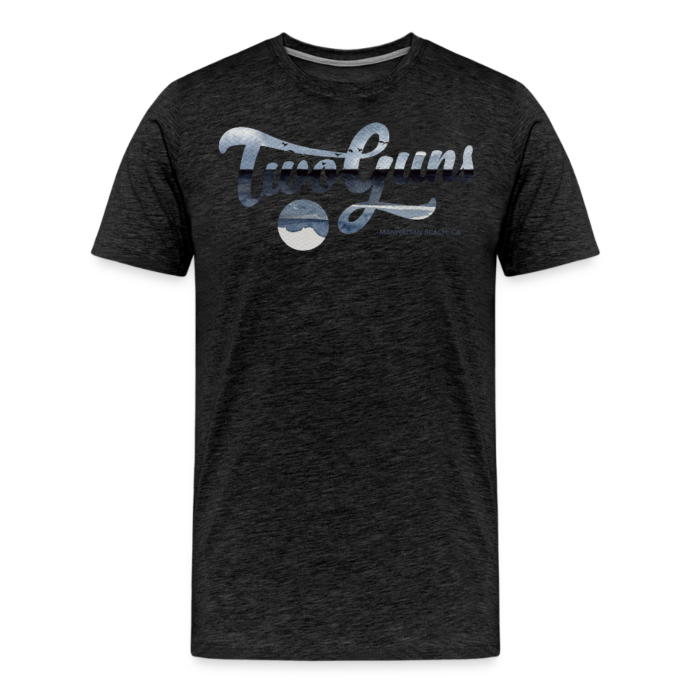 Carrie Dietz Brown Manhattan Beach Print Unisex Tee - charcoal grey