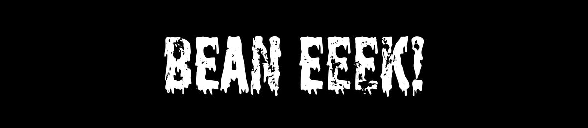 BEAN EEEK! SPOOKY WRITING ON BLACK BACKGROUND