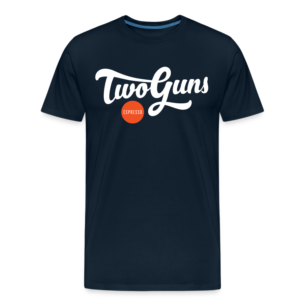 Men’s Premium Organic T-Shirt Two Guns Print - deep navy