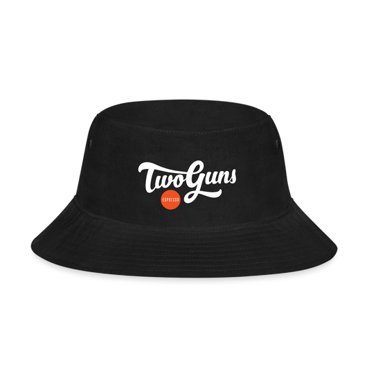 Bucket Hat Two Guns Logo - black