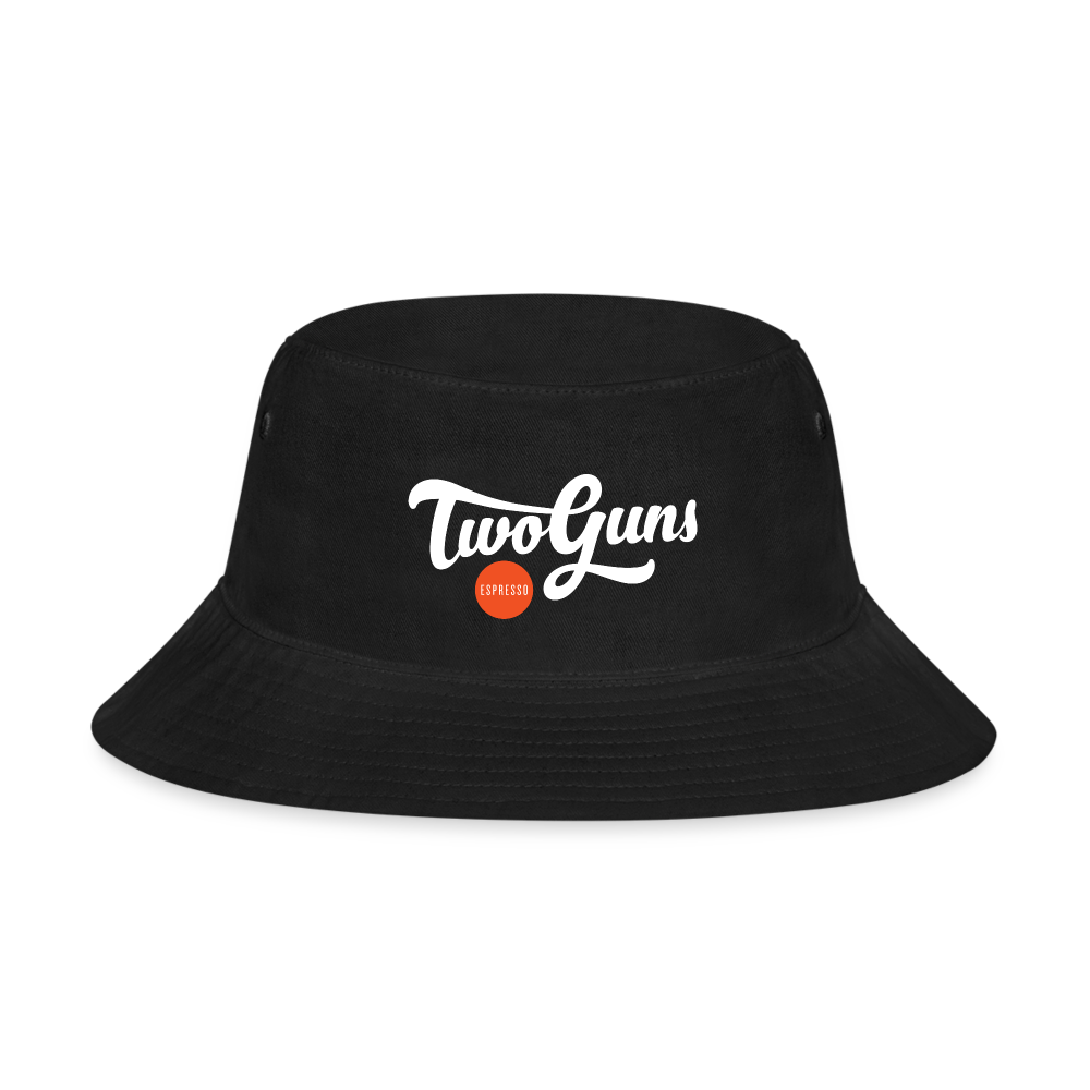 Bucket Hat Two Guns Logo - black