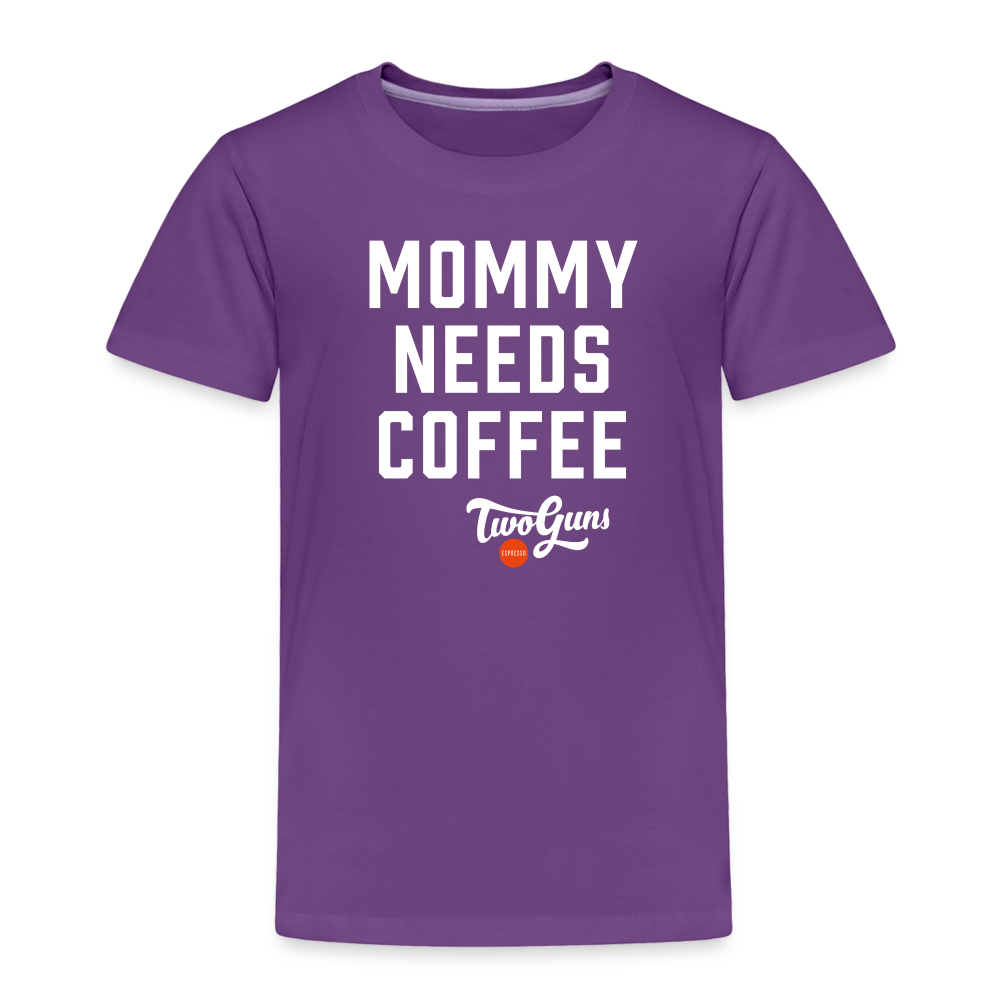 Toddler Premium T-Shirt Mommy Needs Coffee - purple